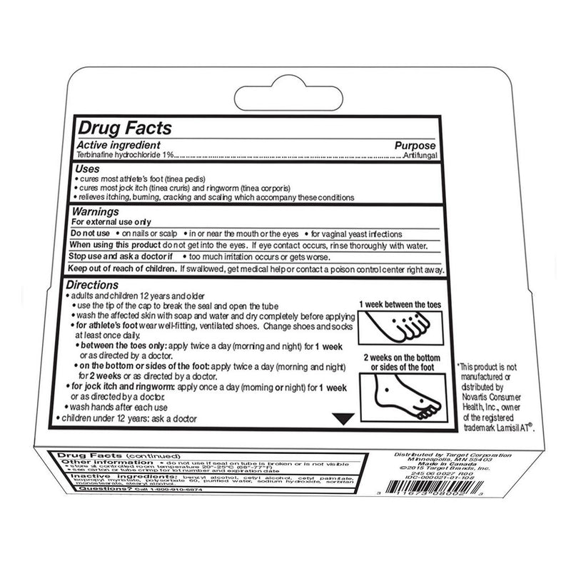 Athletes Foot Terbinafine Hydrochloride Antifungal Cream - 1oz - up & up