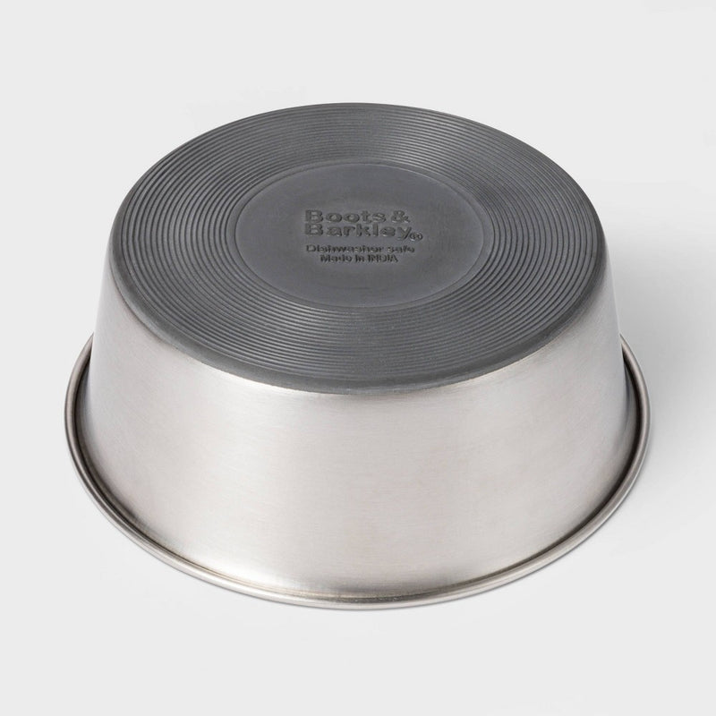 Non-Skid Stainless Steel Dog Bowl - 6 Cup - Boots & Barkley