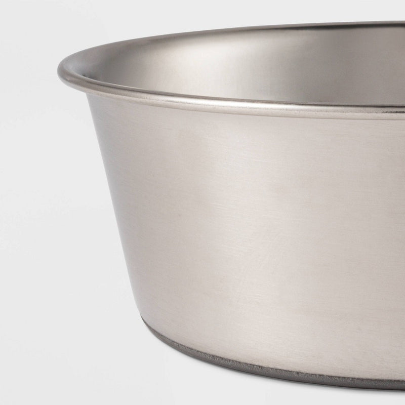 Non-Skid Stainless Steel Dog Bowl - 6 Cup - Boots & Barkley