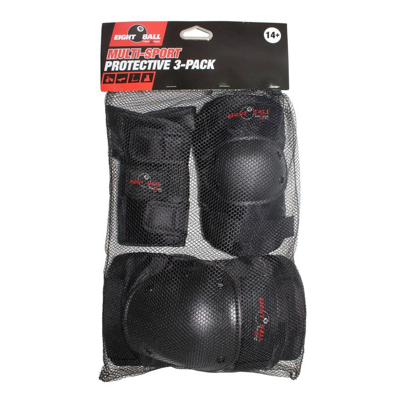 Eight Ball Kids' 14+ Pad Set 3pk - Black