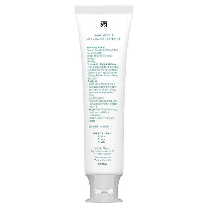 Native Premium Whitening Wild Mint & Peppermint Oil Fluoride Toothpaste DEC 2025