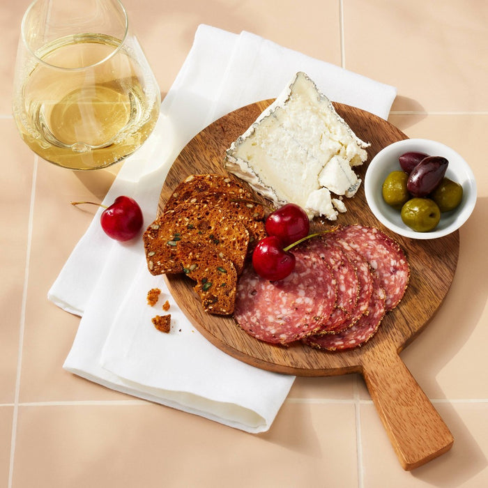 Wooden Mini Round Serve Board with Handle - Figmint