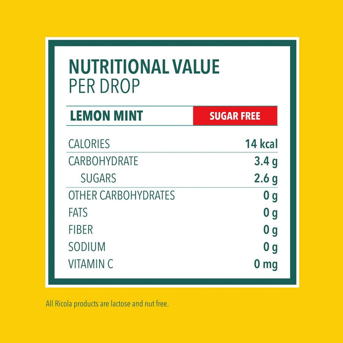 Ricola Cough Drops - Sugar Free Lemon Mint - 45ct