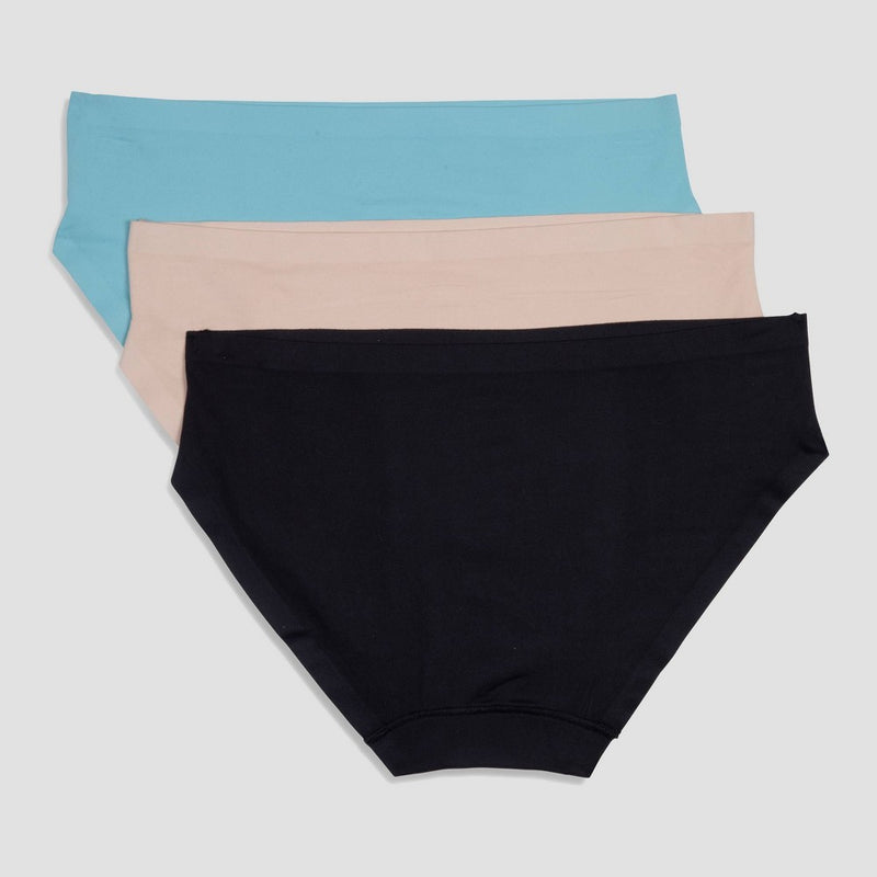 Maidenform Girls' 3pk Bonded Hipster Underwear - Teal Blue XL