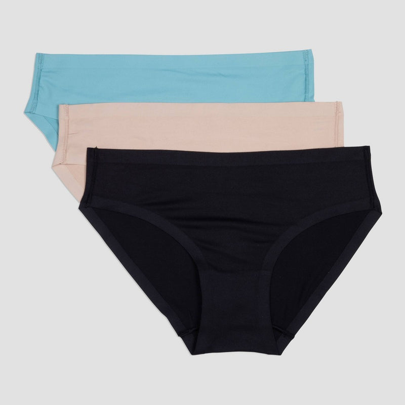 Maidenform Girls' 3pk Bonded Hipster Underwear - Teal Blue S