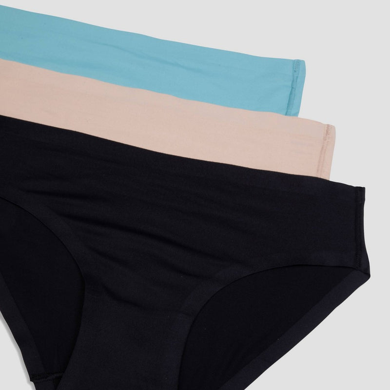 Maidenform Girls' 3pk Bonded Hipster Underwear - Teal Blue S