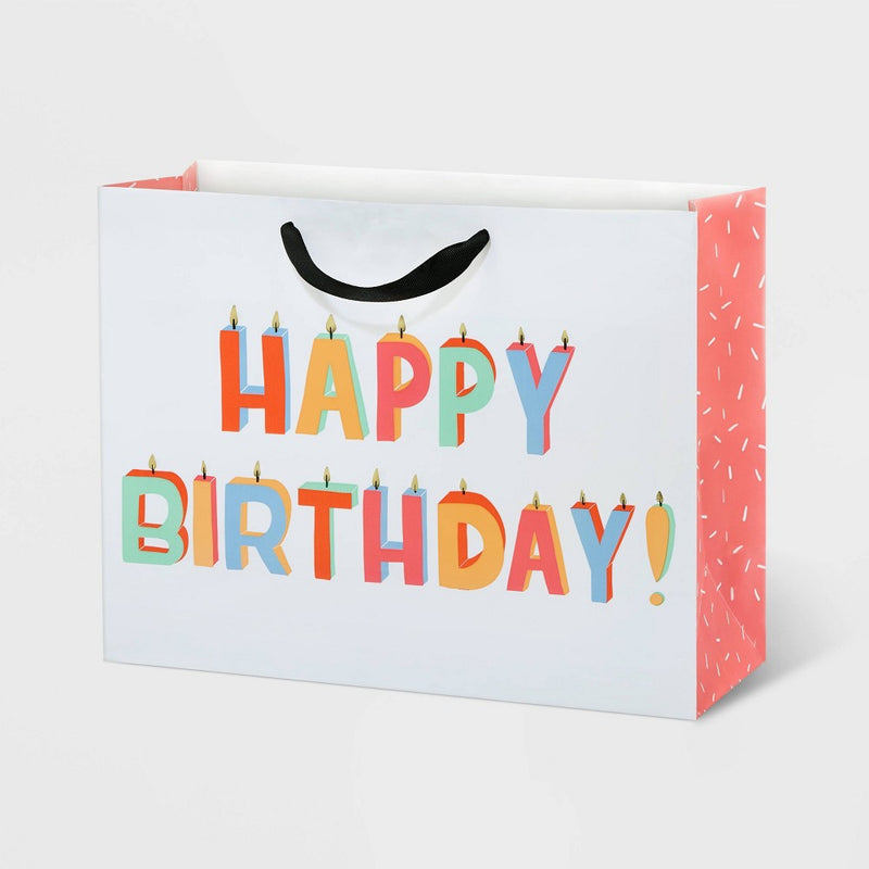 Medium Candles Print Gift Bag - Spritz