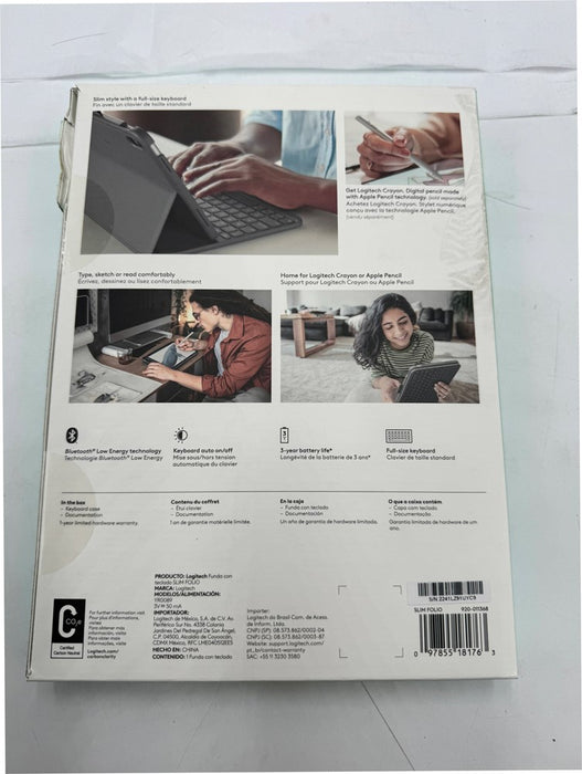 Slim Folio for iPad 10.9-inch (10th generation) - Oxford Gray