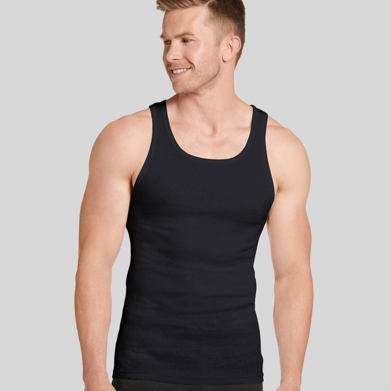 Jockey Generation Men's Stay New Cotton Tank 3pk - Black/Gray L