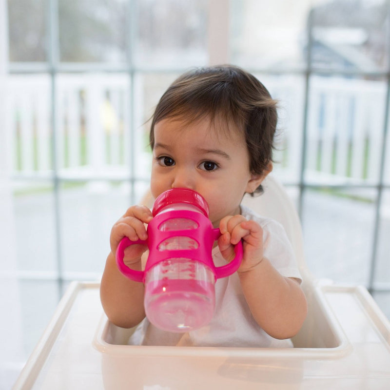 Dr. Brown's Milestones Wide-Neck Transitional Sippy Bottle with Silicone Handles - Turquoise - 2pk
