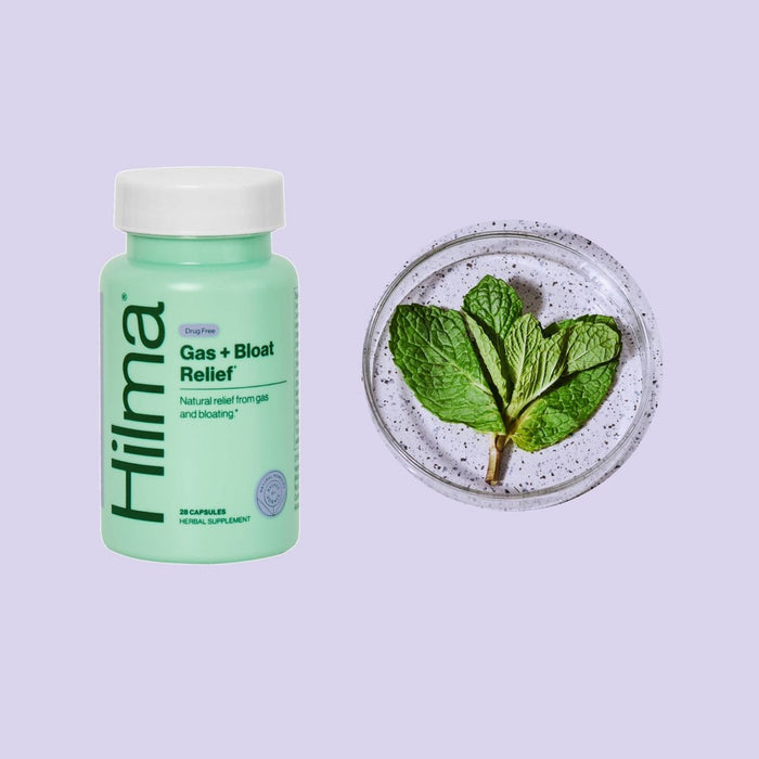 Hilma Gas & Bloat Relief Vegan Capsules - Natural Peppermint & Lemon Balm - 28ct