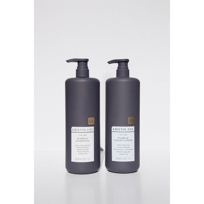 Kristin Ess One Purple Conditioner Toning for Blonde Hair, Neutralizes Brass and Sulfate Free - 33.8 fl oz
