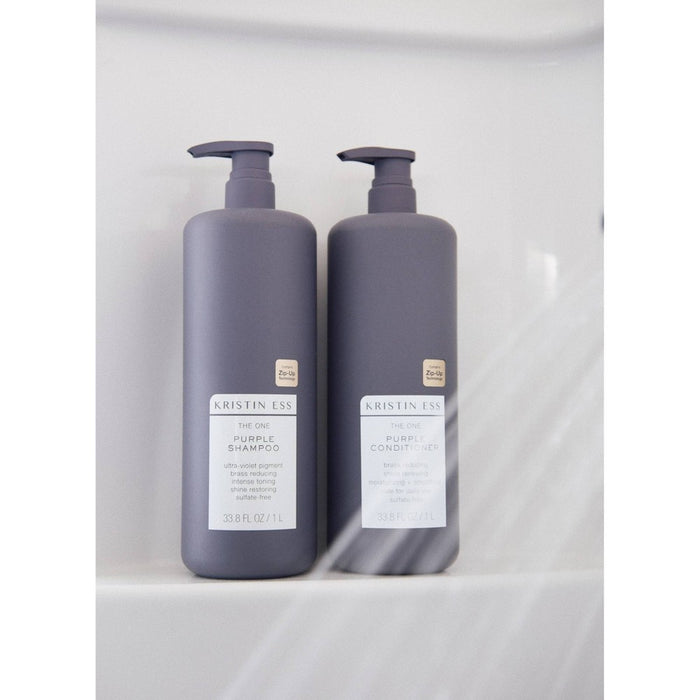 Kristin Ess One Purple Conditioner Toning for Blonde Hair, Neutralizes Brass and Sulfate Free - 33.8 fl oz