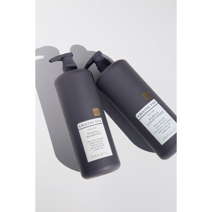 Kristin Ess One Purple Conditioner Toning for Blonde Hair, Neutralizes Brass and Sulfate Free - 33.8 fl oz