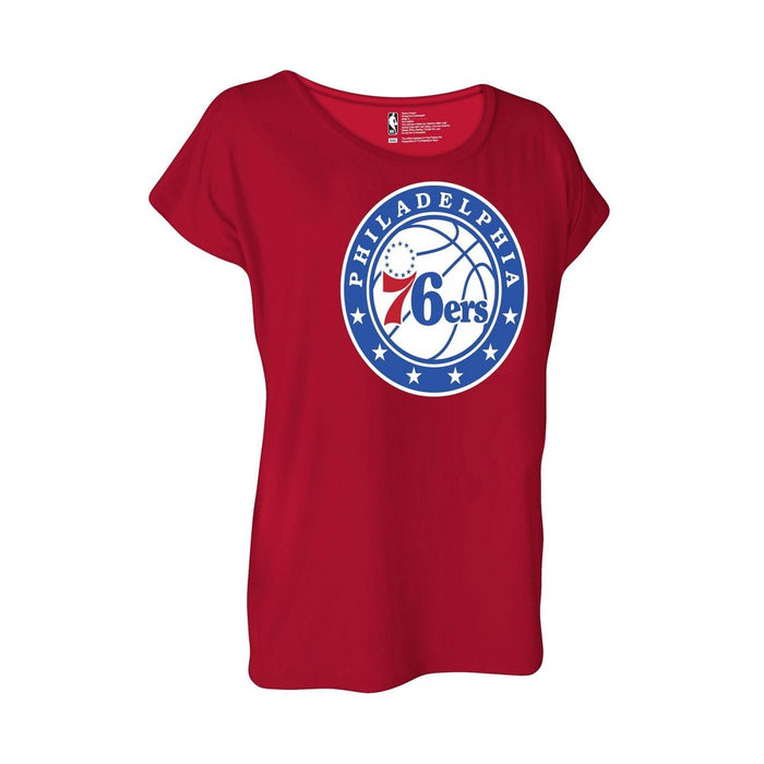 NBA Philadelphia 76ers Women's Dolman Short Sleeve T-Shirt - M