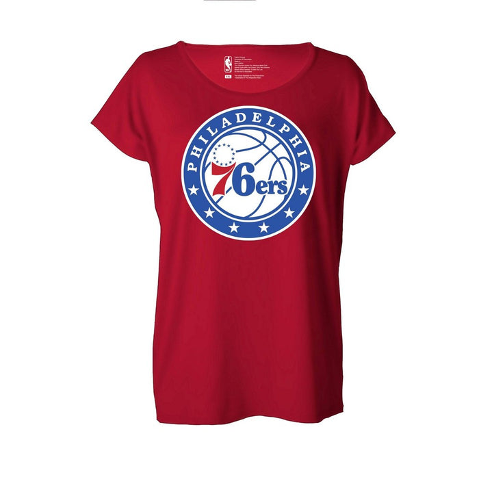 NBA Philadelphia 76ers Women's Dolman Short Sleeve T-Shirt - M