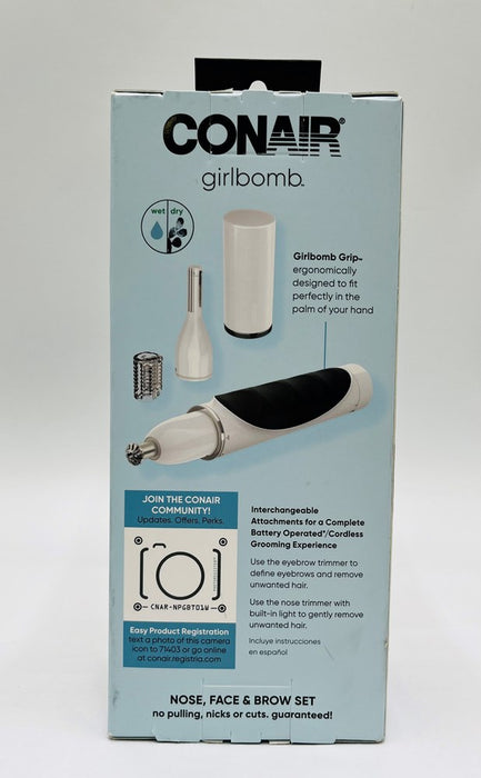 Conair Girl Bomb Nose, Face & Brow Trimmer Set - 4ct