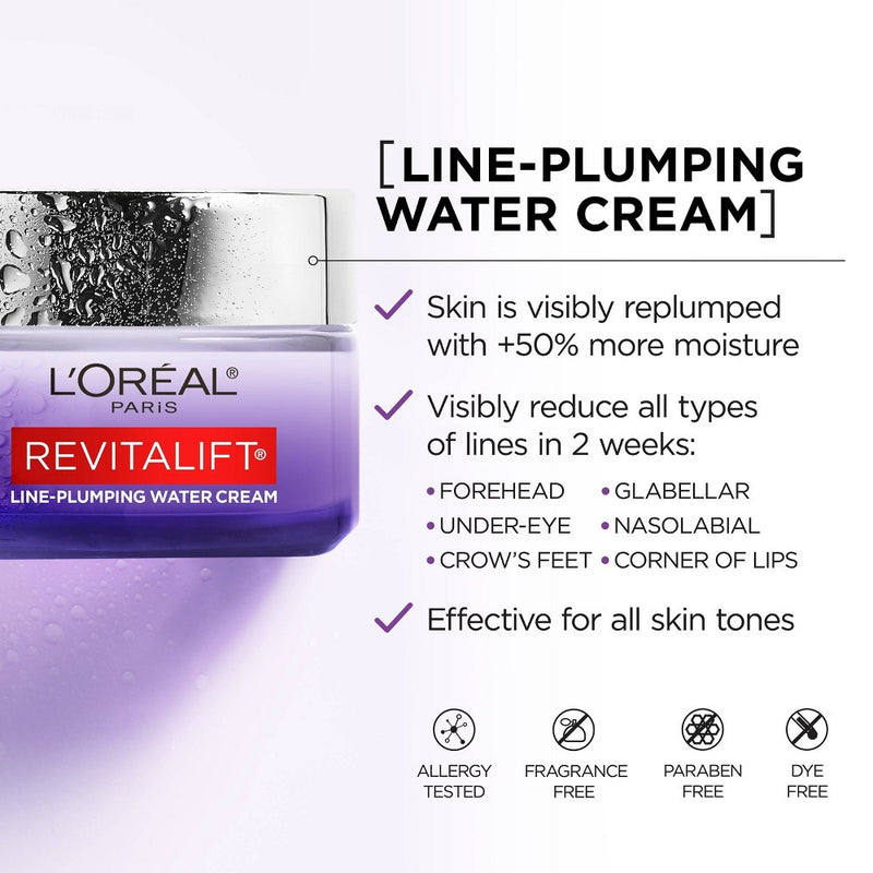 L'Oreal Paris Revitalift Hyaluronic Acid Plumping Hydrating Water Cream - 1.7oz