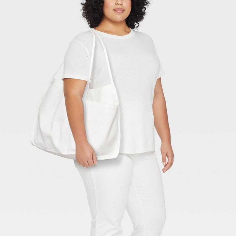 Large Tote Handbag - Wild Fable Cream Denim