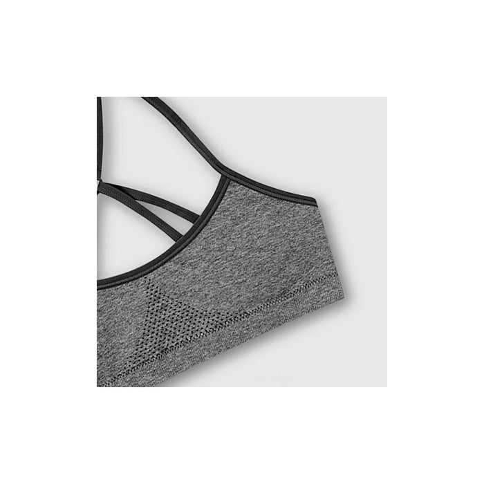 Hanes Girls' 2pk Seamless Foam Strappy Back Wirefree Bralette - Gray/Black L