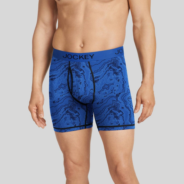 Jockey Generation Men's Microfiber Stretch 3pk Boxer Briefs - Blue L