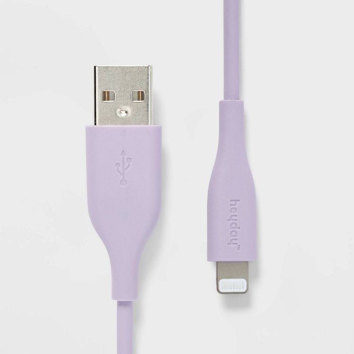 3' Lightning to USB-A Round Cable - heyday Pastel Lavender