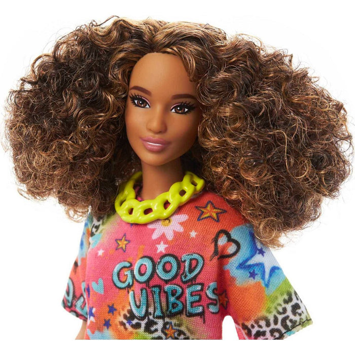 Barbie Fashionistas Doll with Brunette with Graffiti Dress