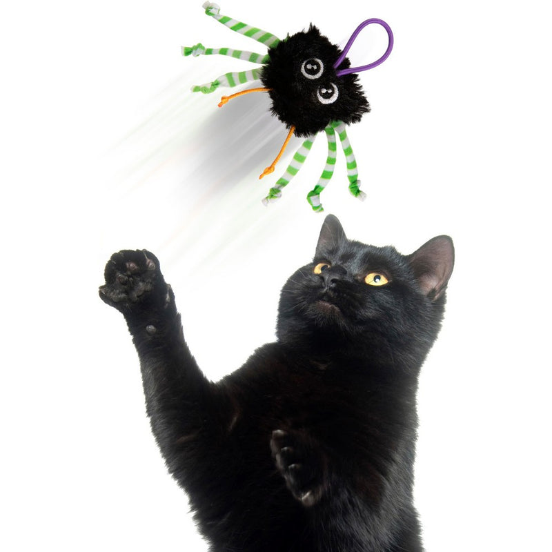 SmartyKat Soarin' Spider Launcher Cat Toy - Green/Black
