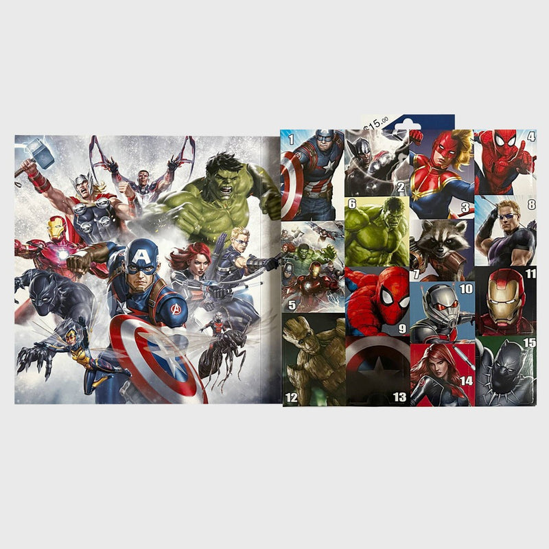 Men's Marvel Avengers 15 Days of Socks Advent Calendar - Assorted Colors 6-12