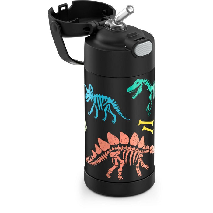 Thermos 12oz FUNtainer Water Bottle with Bail Handle - Glow in the Dark Dino