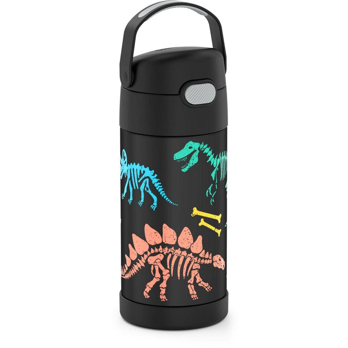 Thermos 12oz FUNtainer Water Bottle with Bail Handle - Glow in the Dark Dino