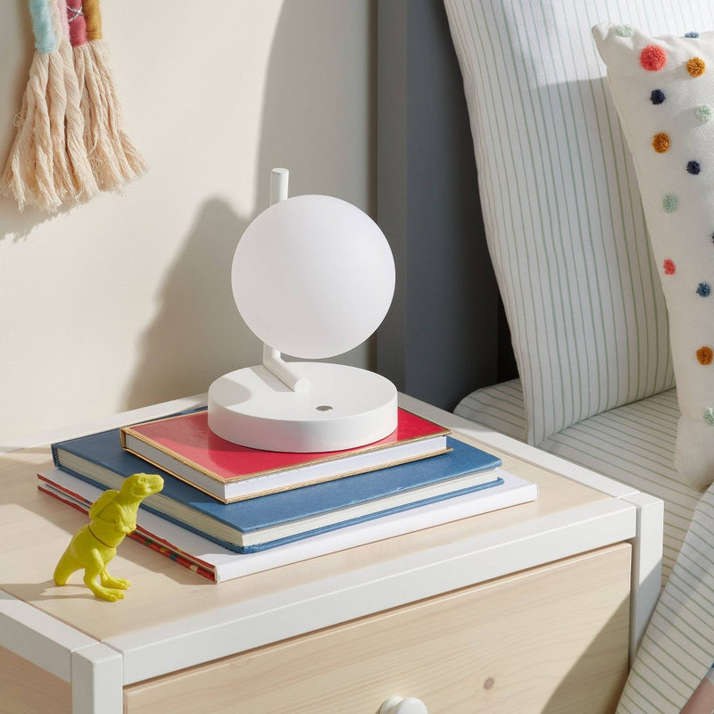 Round Bulb Kids' Nightlight with Switch White (Includes LED Light Bulb) - Pillowfort