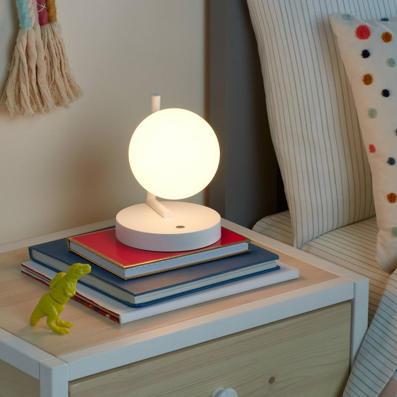 Round Bulb Kids' Nightlight with Switch White (Includes LED Light Bulb) - Pillowfort
