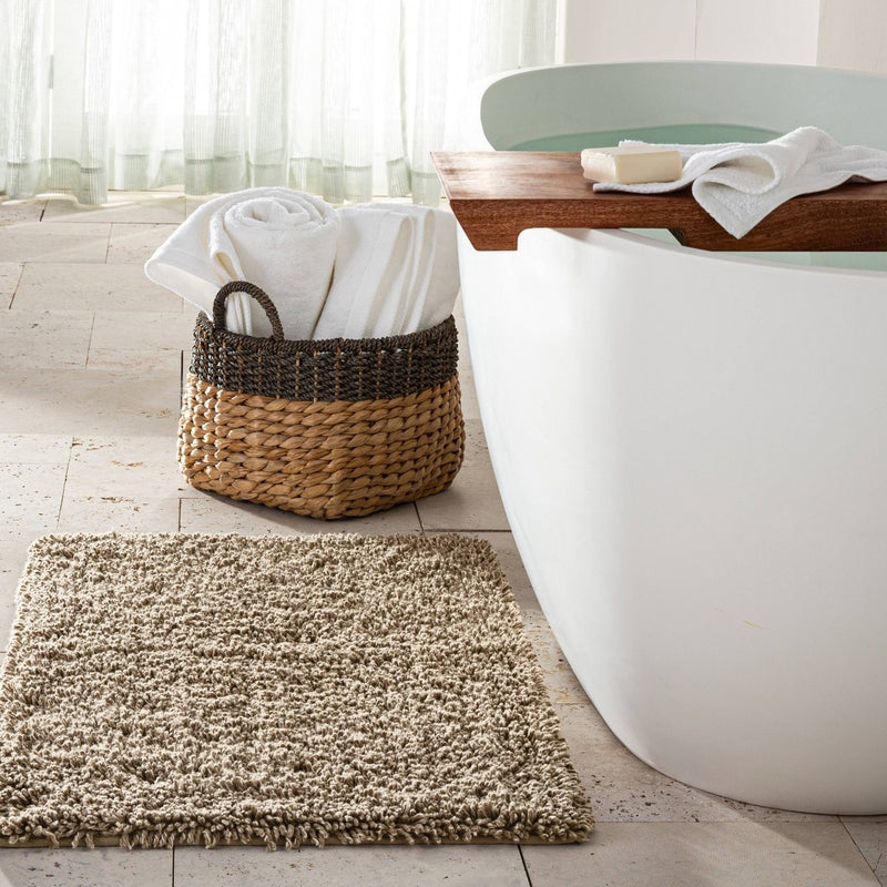 21"x34" Melange Looped Bath Rug Dark Sand - Casaluna
