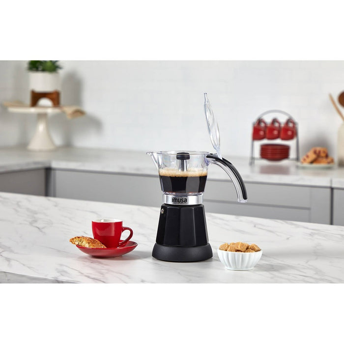 IMUSA Aluminum Espresso Maker Black
