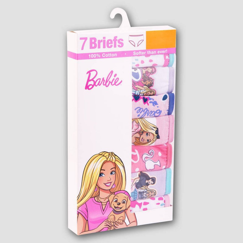Girls' Barbie 7pk Underwear - 4