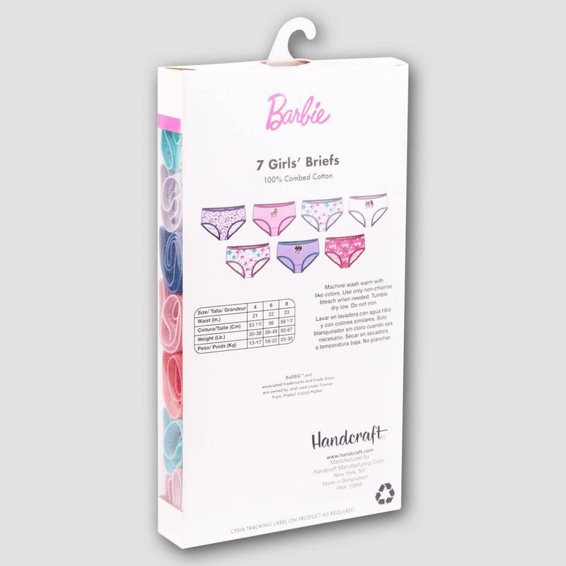 Girls' Barbie 7pk Underwear - 4