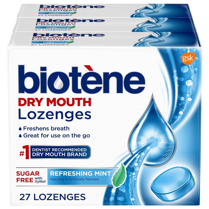 1 PACKBiotene Dry Mouth Lozenges for Fresh Breath Refreshing Mint - 27ct