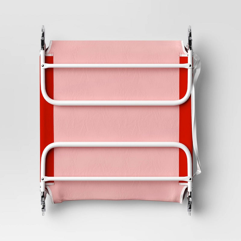 Recycled Fabric Outdoor Portable Beach Lounger Pink - Sun Squad (LOCAL PICKUP ONLY)