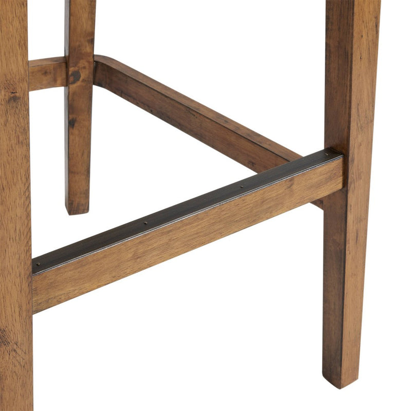 Ellie Bar Height Stool with Back Brown - Alaterre Furniture (LOCAL PICKUP ONLY)