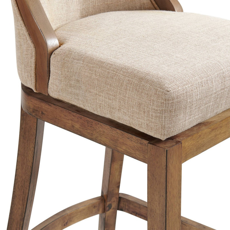 Ellie Bar Height Stool with Back Brown - Alaterre Furniture (LOCAL PICKUP ONLY)