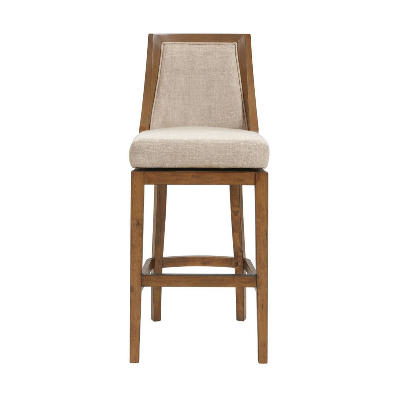 Ellie Bar Height Stool with Back Brown - Alaterre Furniture (LOCAL PICKUP ONLY)
