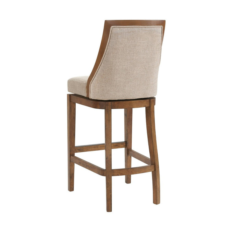 Ellie Bar Height Stool with Back Brown - Alaterre Furniture (LOCAL PICKUP ONLY)