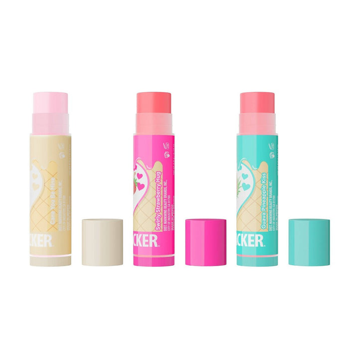 Lip Smacker Lip Balm Heart Toppers - Teal - 1.3oz/3pc