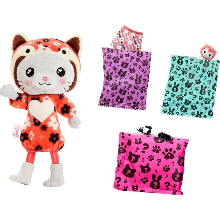 Barbie Cutie Reveal Kitten as Red Panda Costume-Themed Series Chelsea Small Doll & Accessories