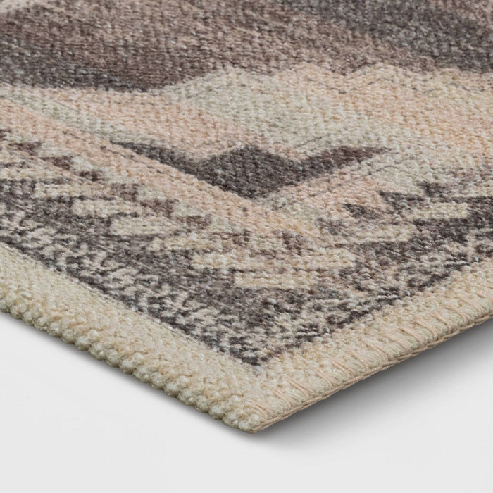 2'6"x3'10" Washable Cromwell Printed Persian Style Rug Tan - Threshold