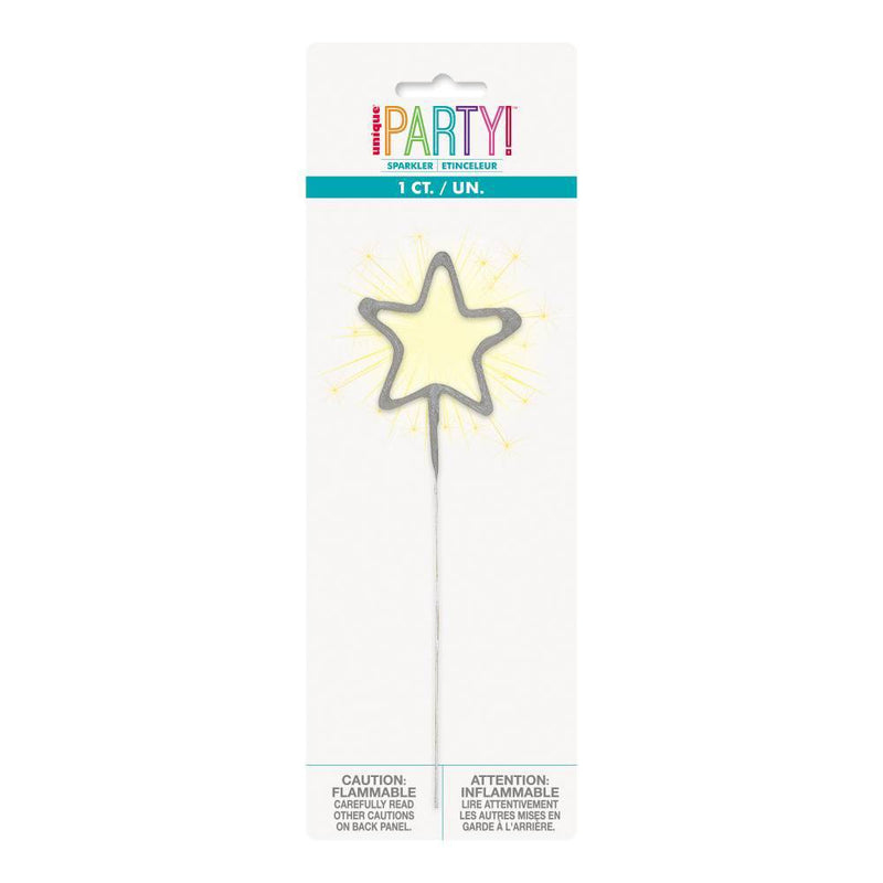 7" Star Shaped Sparkler Cake Candle