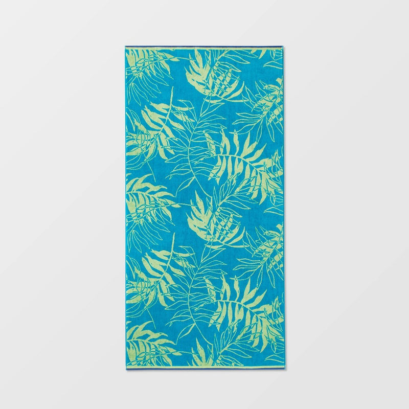 XL Jacquard Palm Leaf Beach Towel - Sun Squad