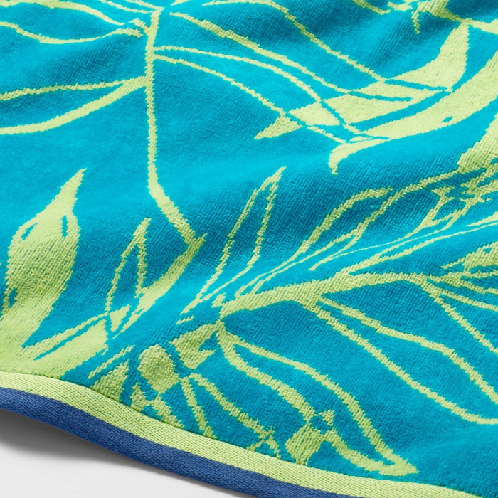 XL Jacquard Palm Leaf Beach Towel - Sun Squad