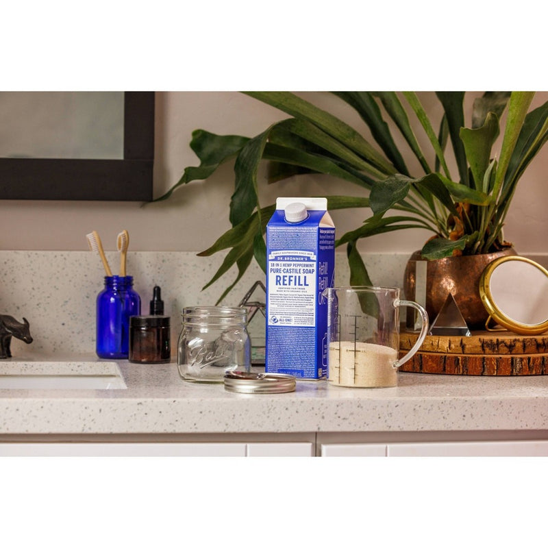 Dr. Bronner's Peppermint Pure Castile Soap Refill Carton - 32oz